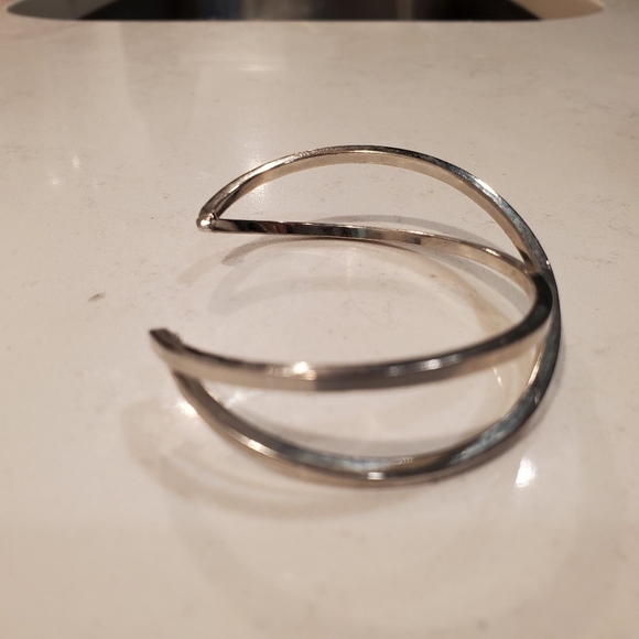 Silver Cuff Bracelet Preppy Boho Bride Simple Work Delicate Vacation Classic - Picture 4 of 6